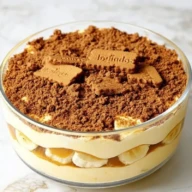 Biscoff Banana Pudding With Caramel Cookie Flavor
