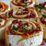 Pepper Jelly & Cream Cheese Pinwheels