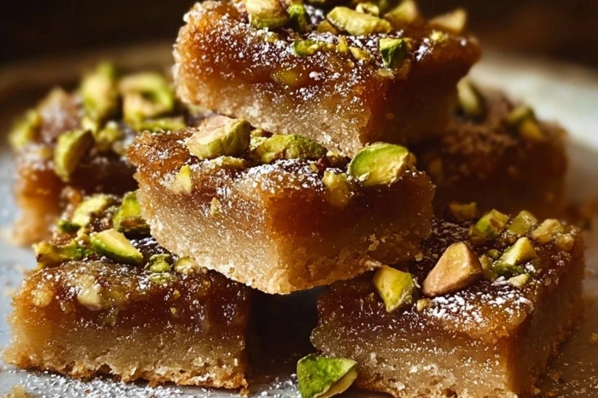 Brown Butter Honey Pistachio Bars