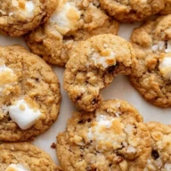 Brown Butter Marshmallow Crispy Cookies