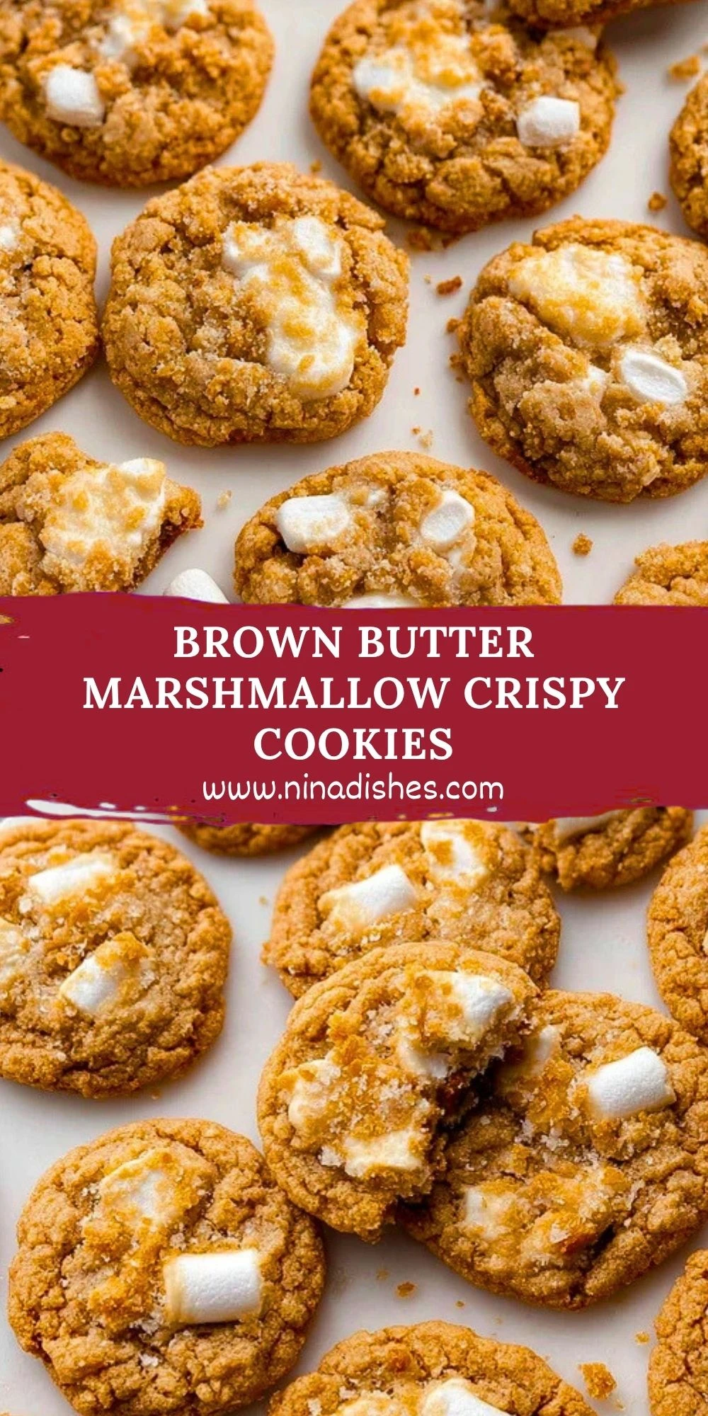 Brown Butter Marshmallow Crispy Cookies (2)