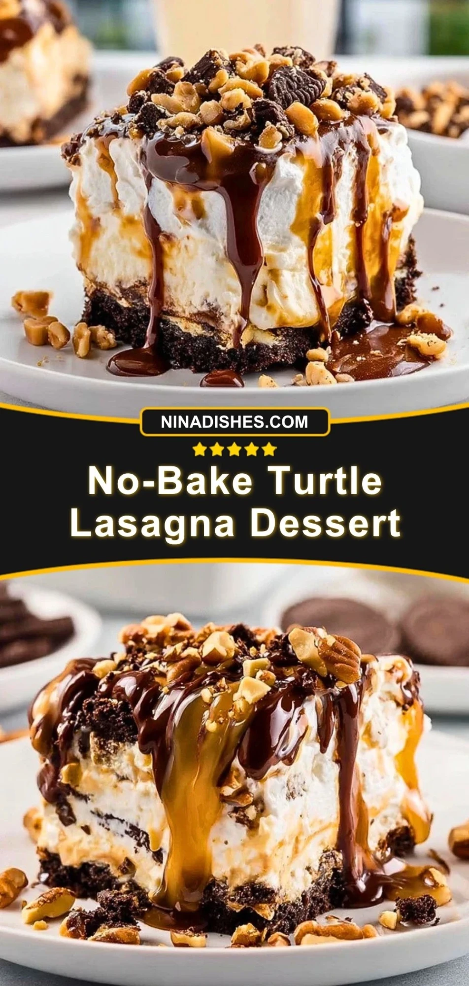 No-Bake Turtle Lasagna Dessert (3)
