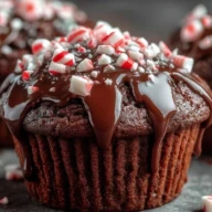 Peppermint Hot Chocolate Muffins