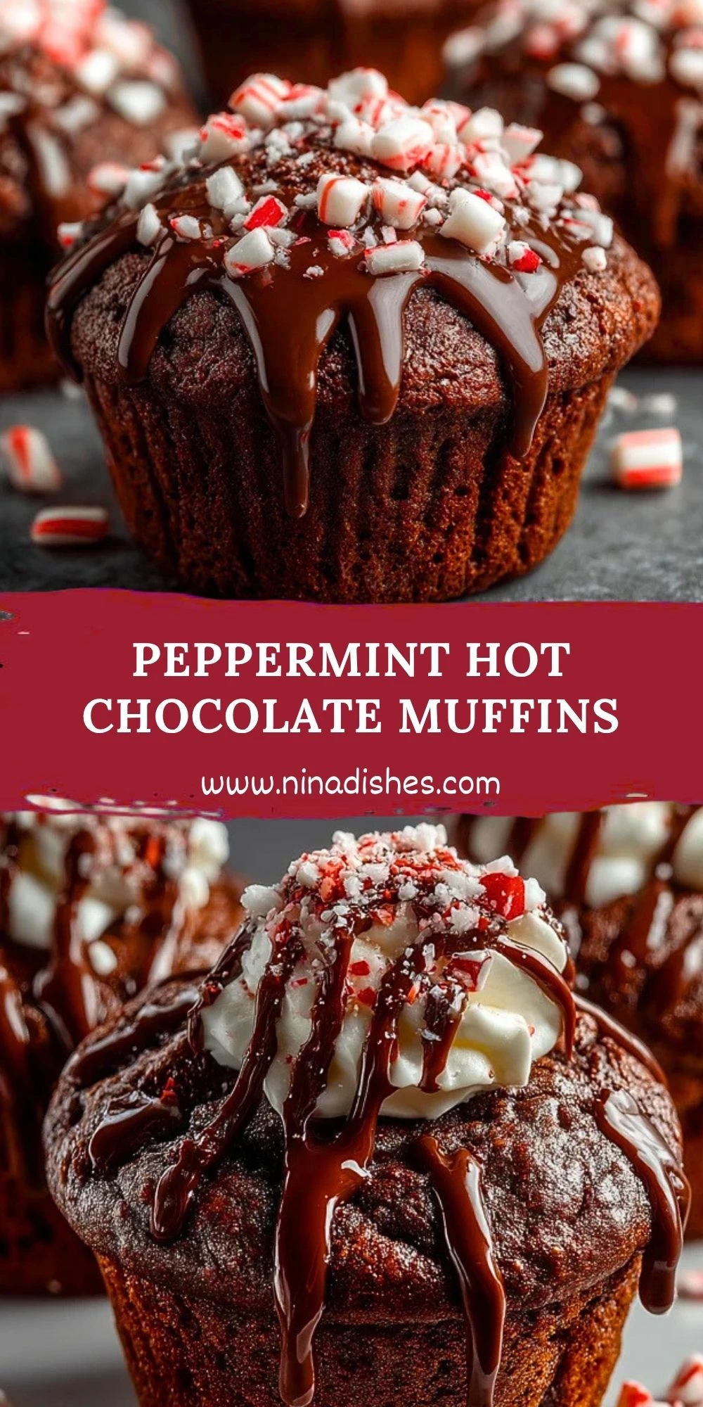 Peppermint Hot Chocolate Muffins (2)