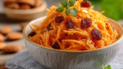 Shredded Carrot and Raisin Salad