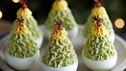 Deviled Egg Christmas Trees