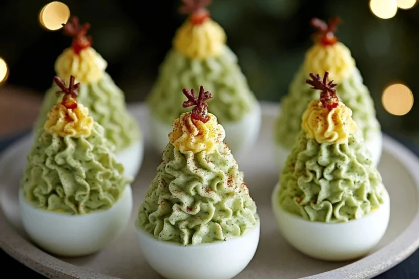 Deviled Egg Christmas Trees