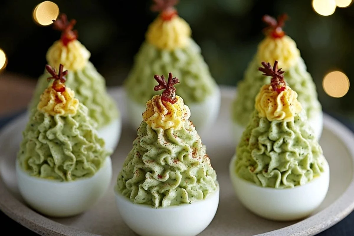 Deviled Egg Christmas Trees