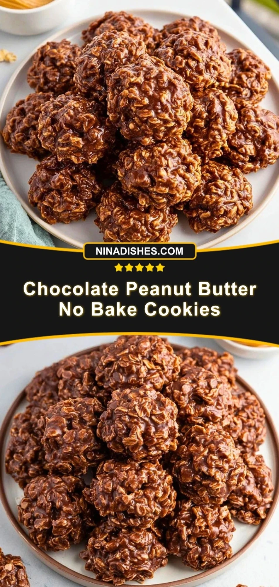 Chocolate Peanut Butter No Bake Cookies (3)