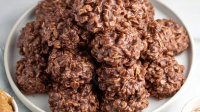 Chocolate Peanut Butter No Bake Cookies