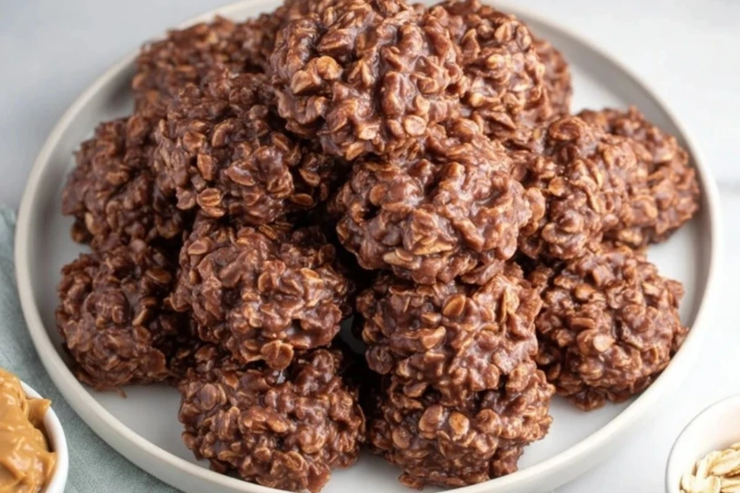 Chocolate Peanut Butter No Bake Cookies