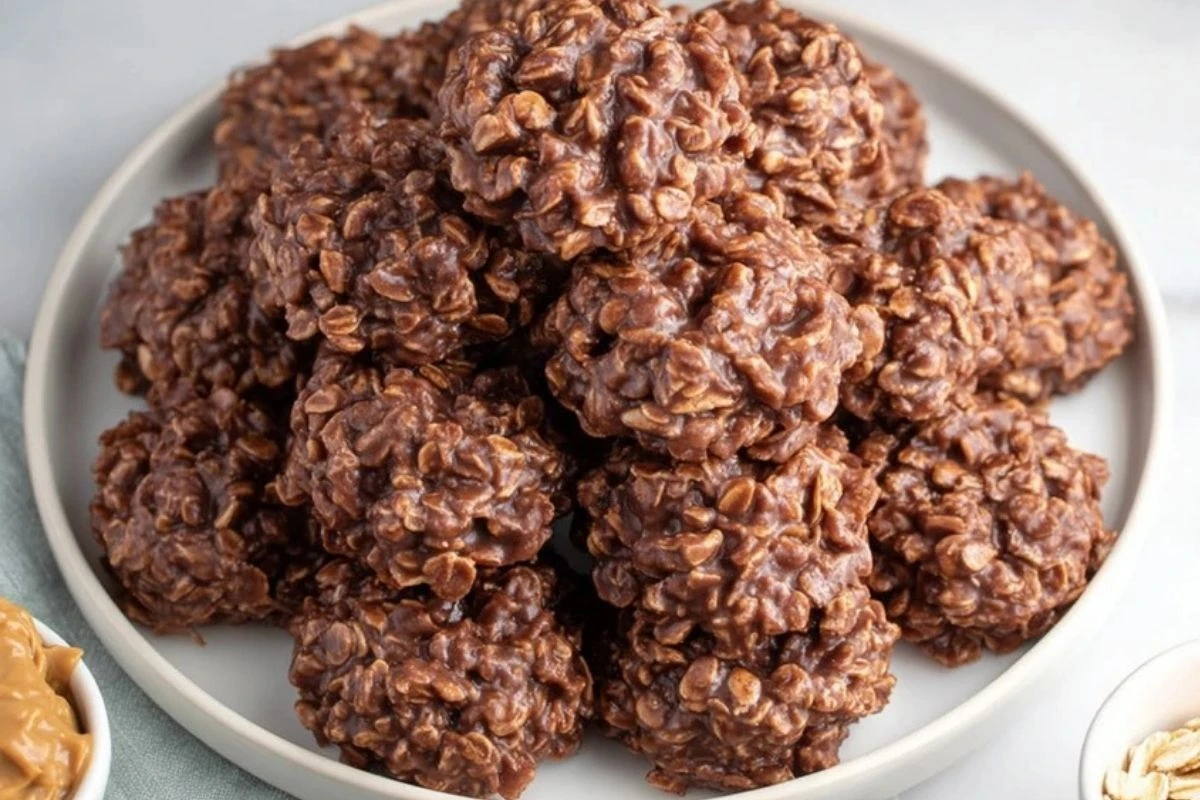 Chocolate Peanut Butter No Bake Cookies