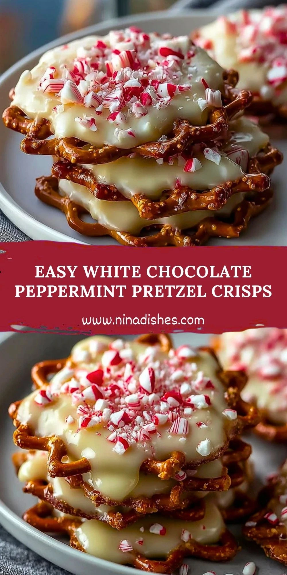 Easy White Chocolate Peppermint Pretzel Crisps (2)