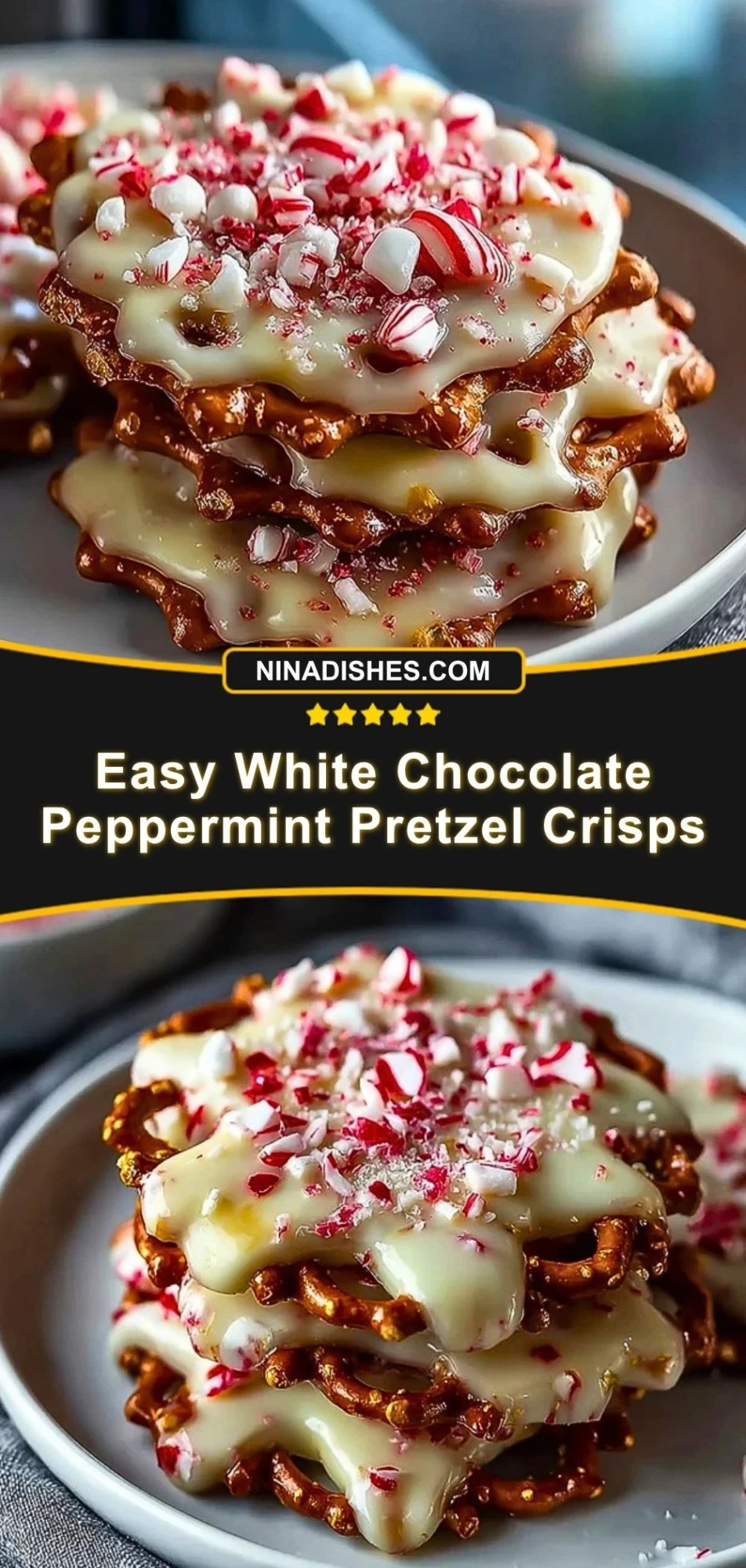 Easy White Chocolate Peppermint Pretzel Crisps (3)