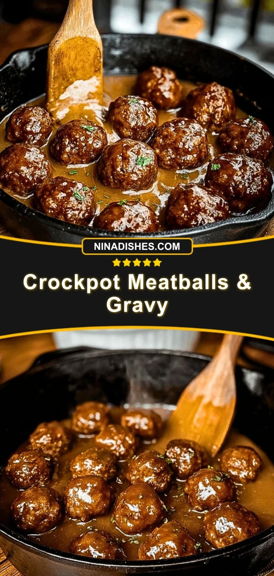 Crockpot Meatballs & Gravy (3)