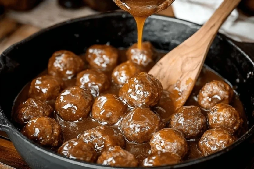 Crockpot Meatballs & Gravy