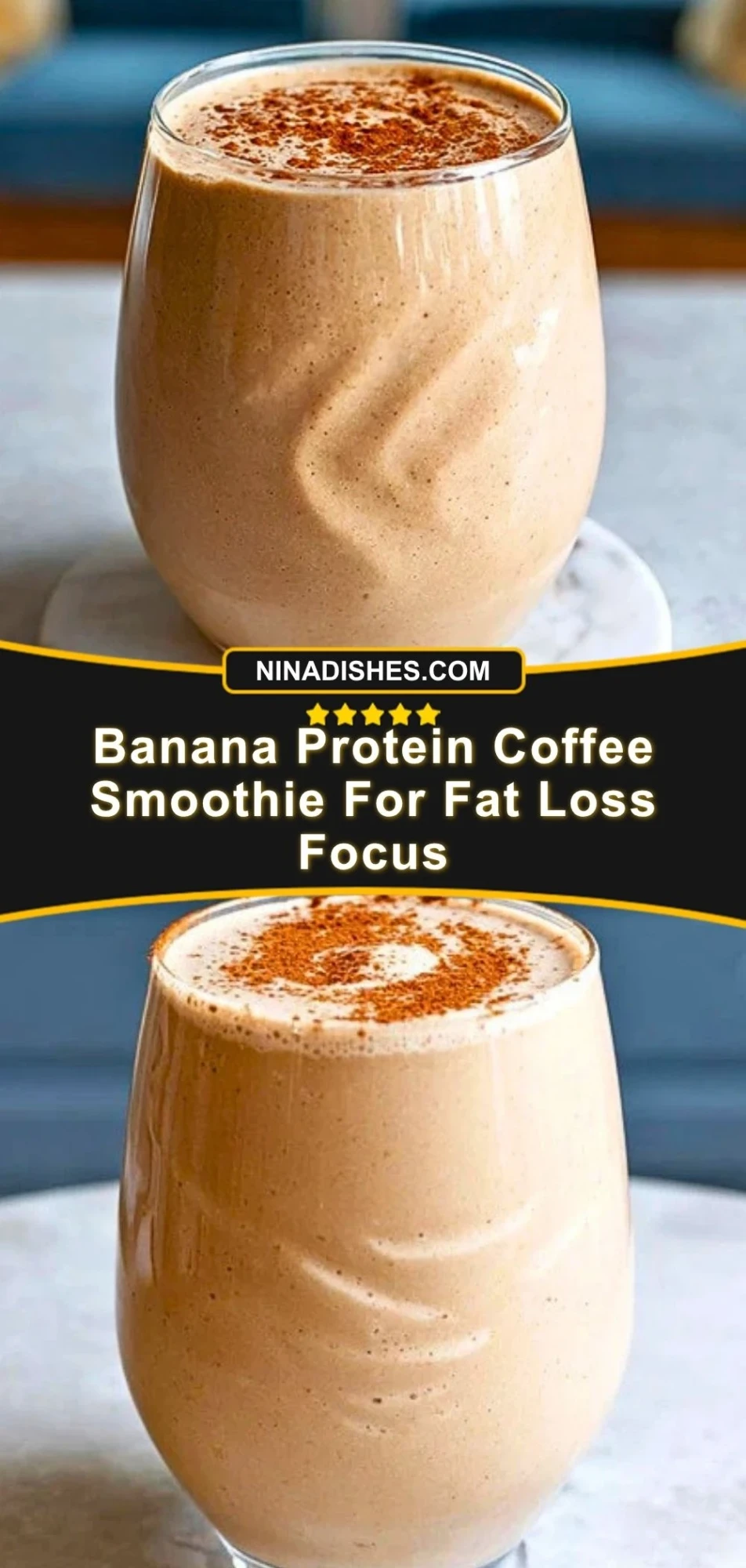 Banana Protein Coffee Smoothie For Fat Loss Focus (3)