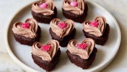 Heart-Shaped Chocolate Cupcakes