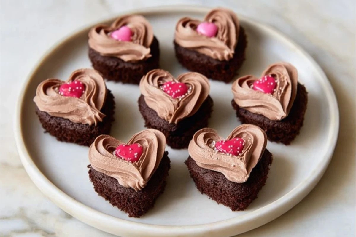Heart-Shaped Chocolate Cupcakes