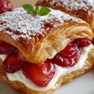 Strawberry Flaky Puff Pastry