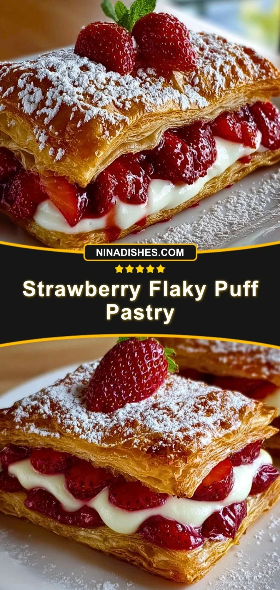 Strawberry Flaky Puff Pastry (3)