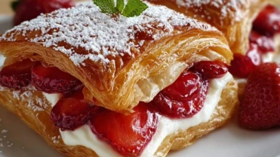 Strawberry Flaky Puff Pastry