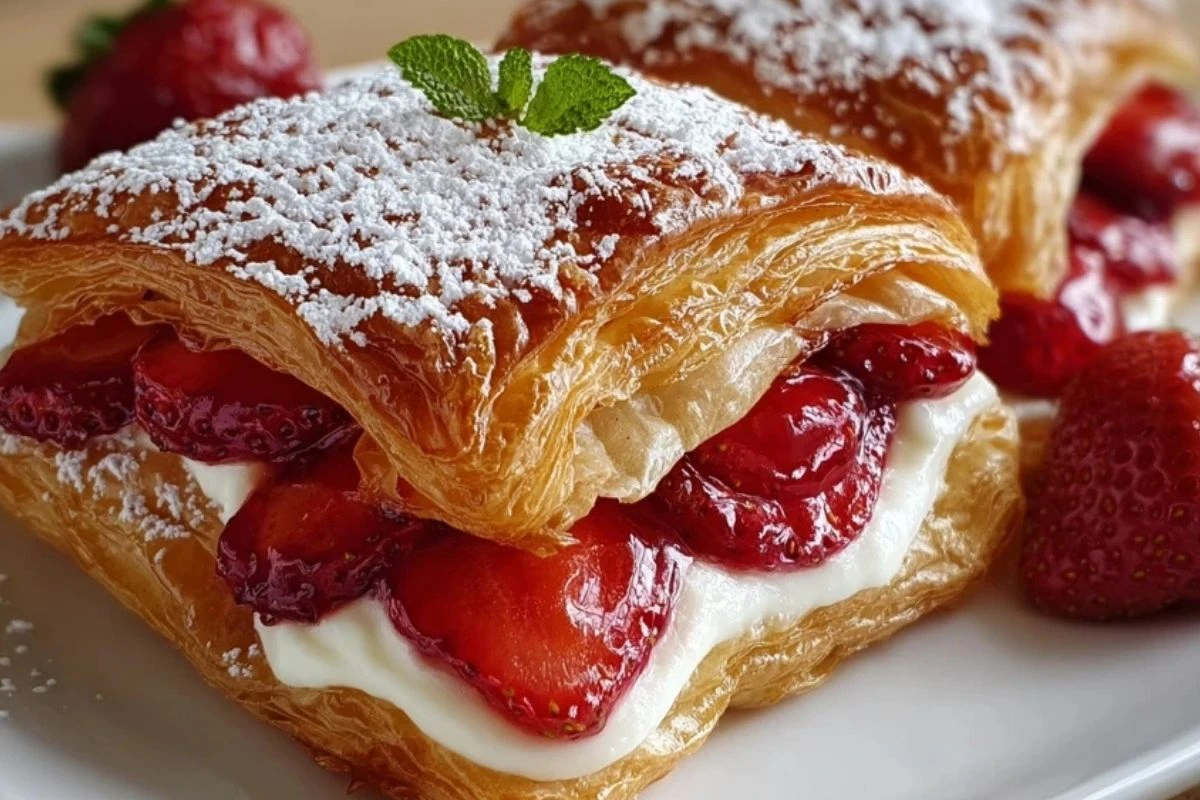 Strawberry Flaky Puff Pastry