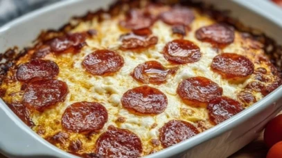 Easy Pizza Cottage Cheese Bake