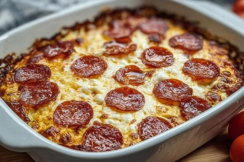 Easy Pizza Cottage Cheese Bake