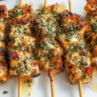 Ranch Garlic Parm Chicken Skewers