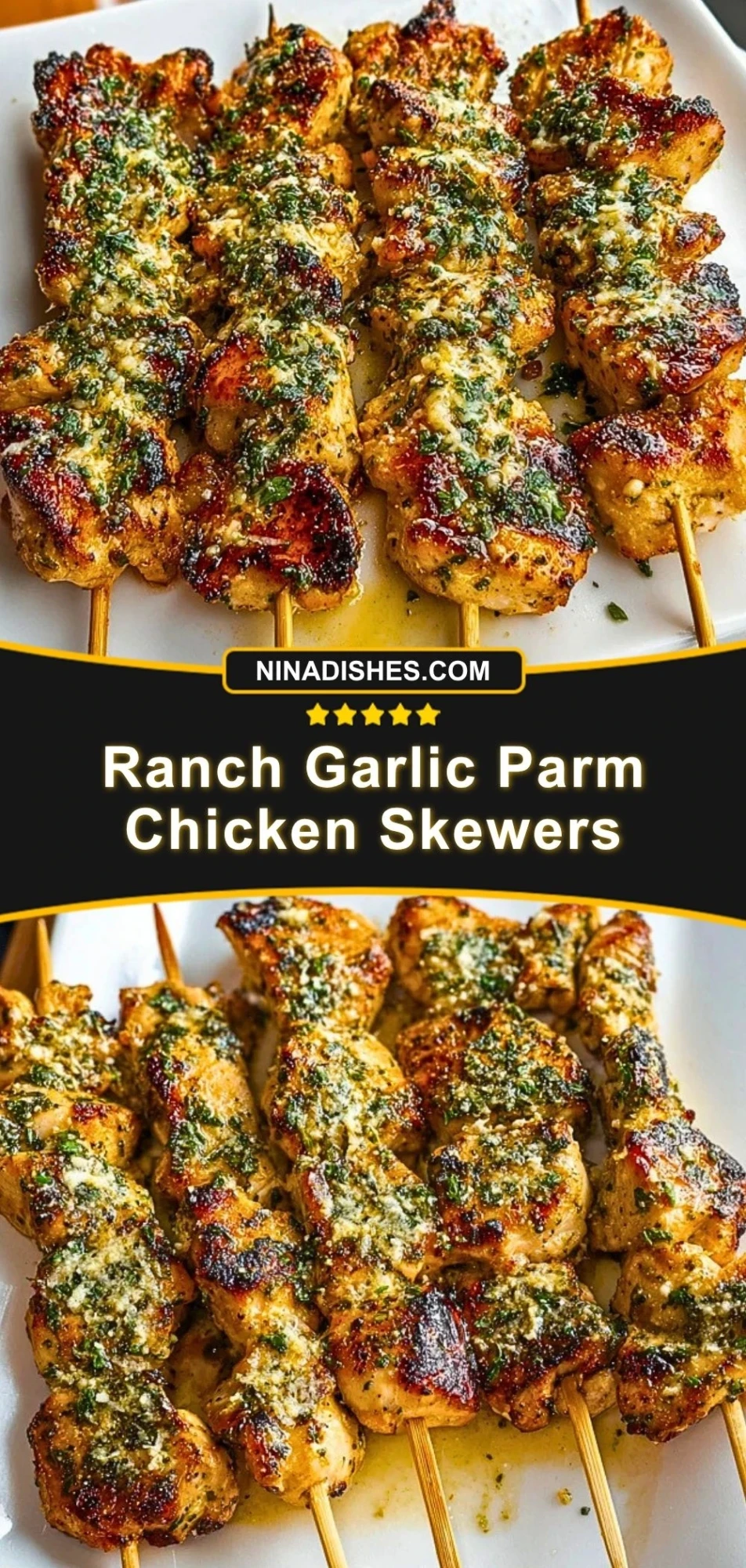 Ranch Garlic Parm Chicken Skewers (3)
