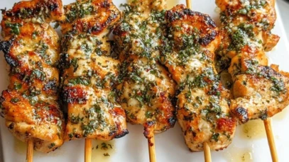 Ranch Garlic Parm Chicken Skewers