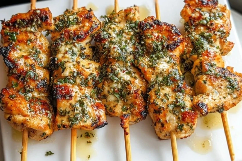 Ranch Garlic Parm Chicken Skewers
