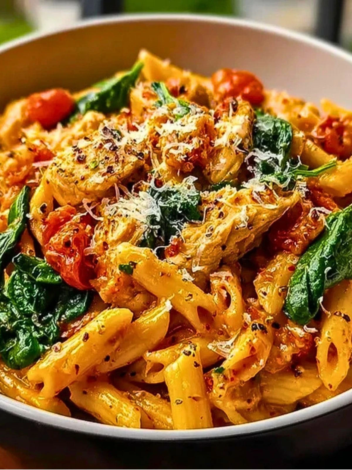 Tomato Spinach Chicken Pasta (1)