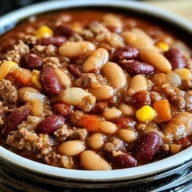 Hearty Slow Cooker Cowboy Beans