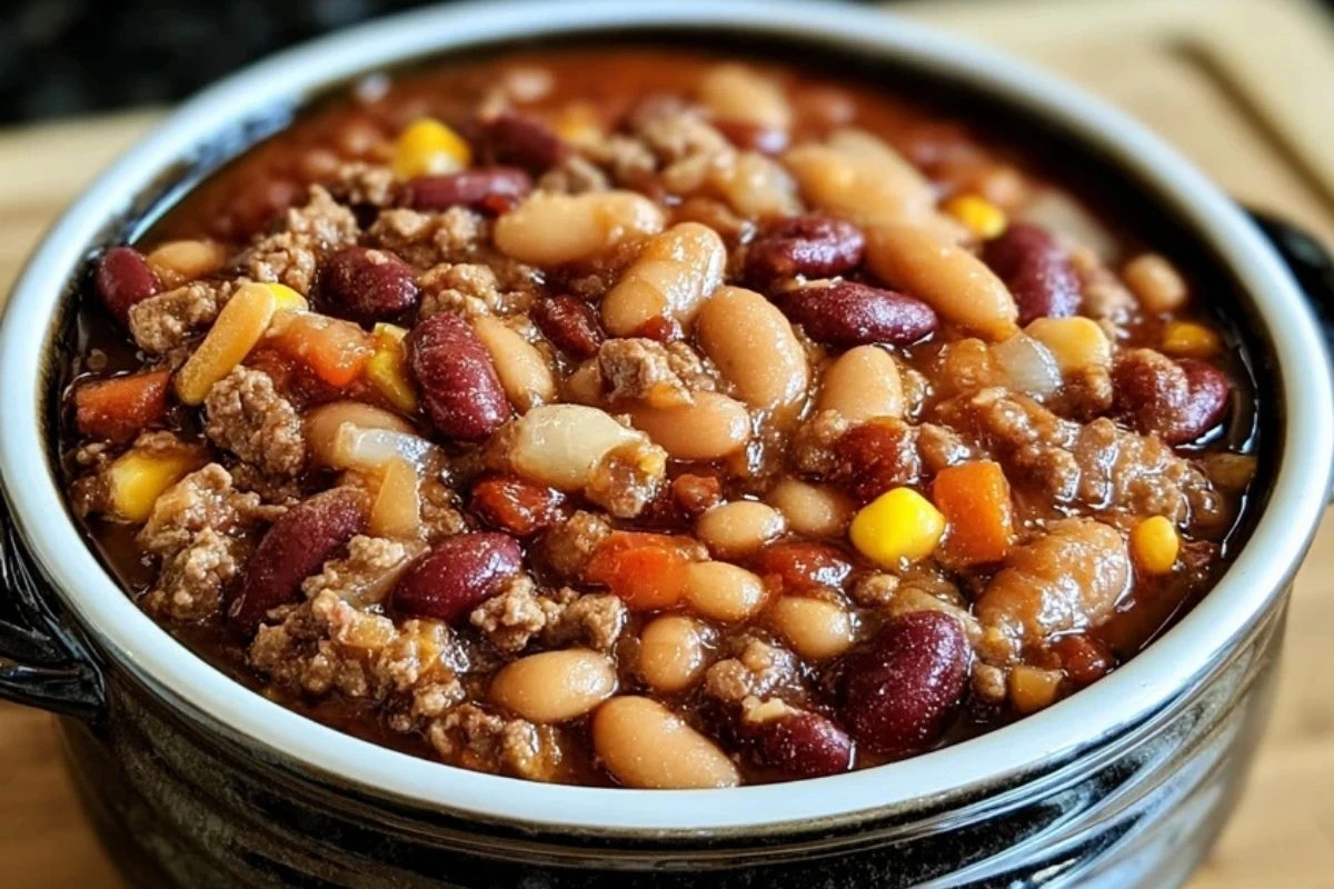 Hearty Slow Cooker Cowboy Beans
