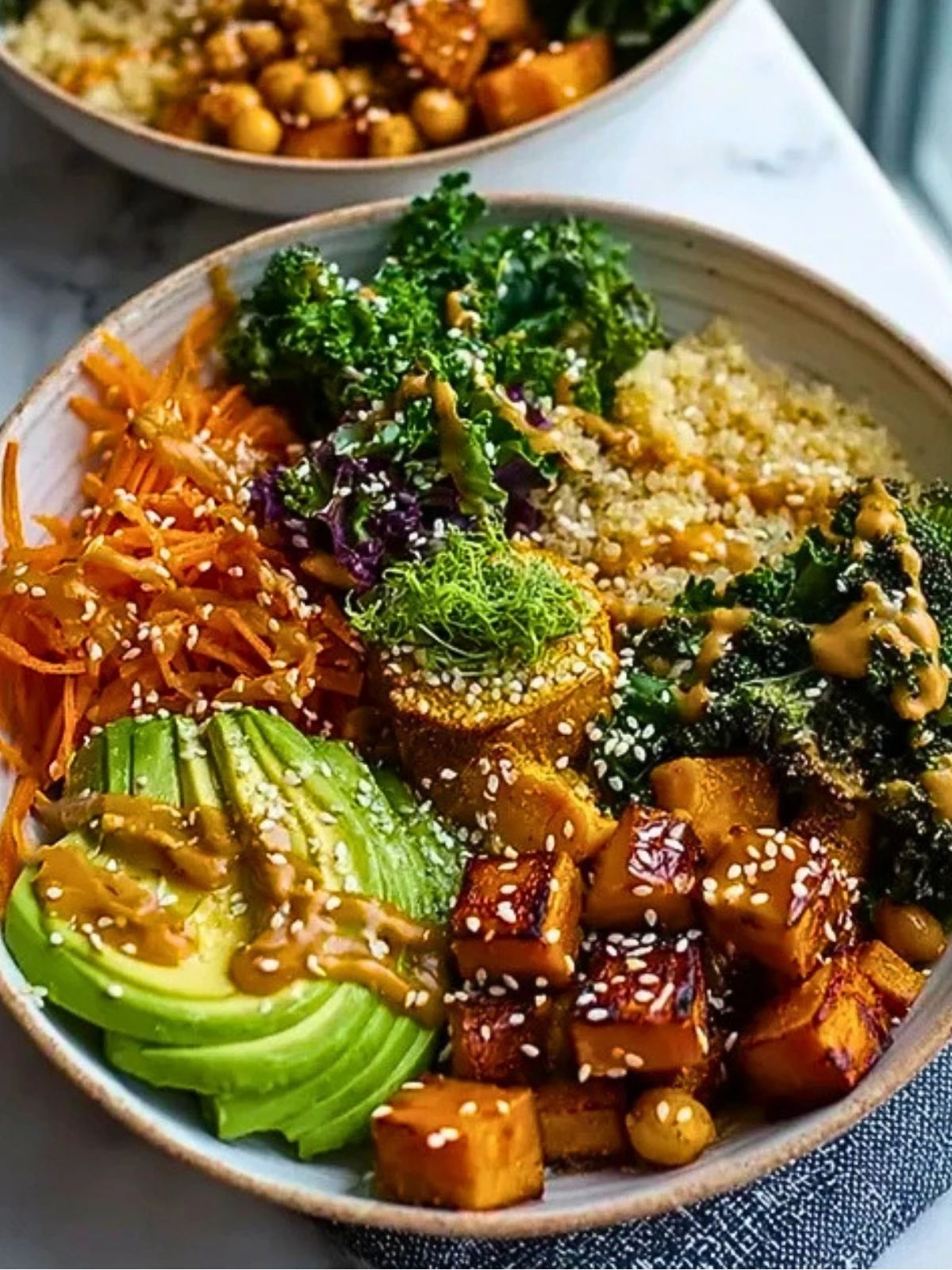 Miso Glazed Sweet Potato Buddha Bowl (1)