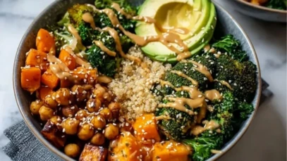 Miso Glazed Sweet Potato Buddha Bowl