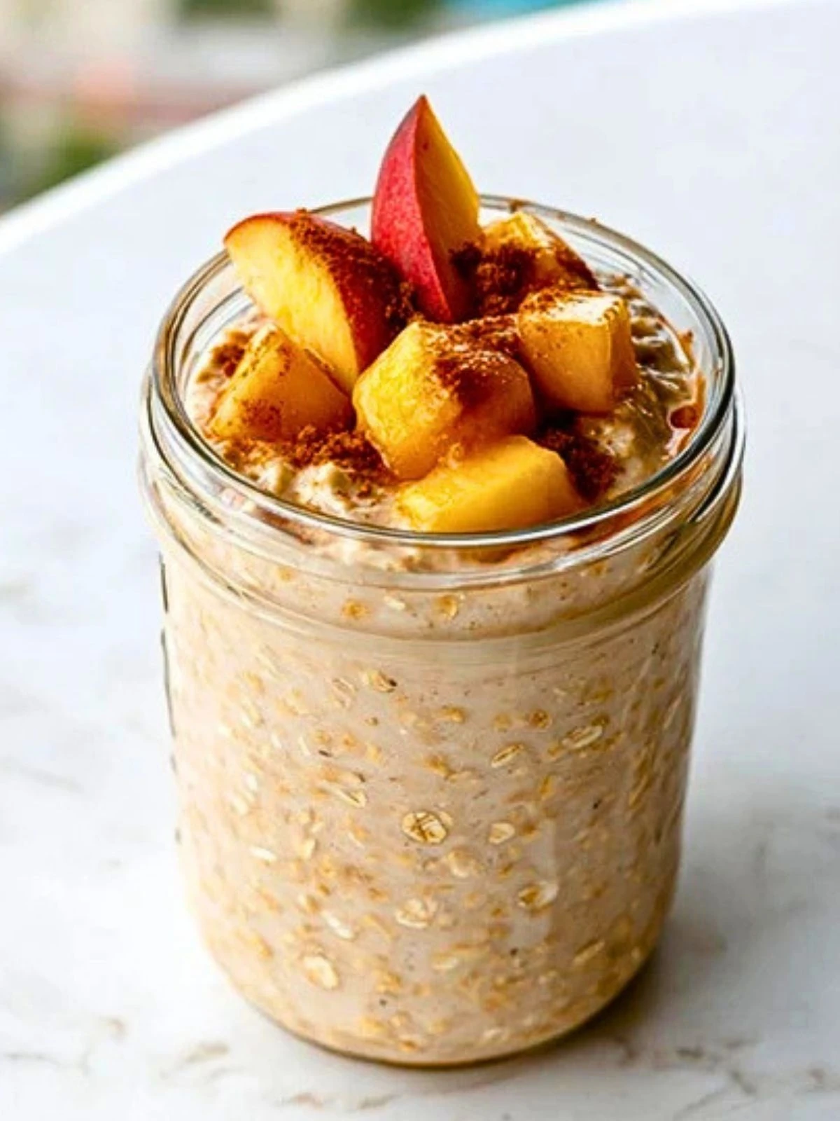 Peach Cobbler Overnight Oats (1)