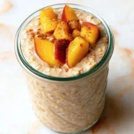 Peach Cobbler Overnight Oats