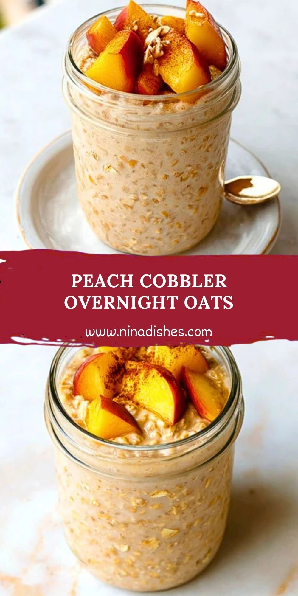 Peach Cobbler Overnight Oats (2)