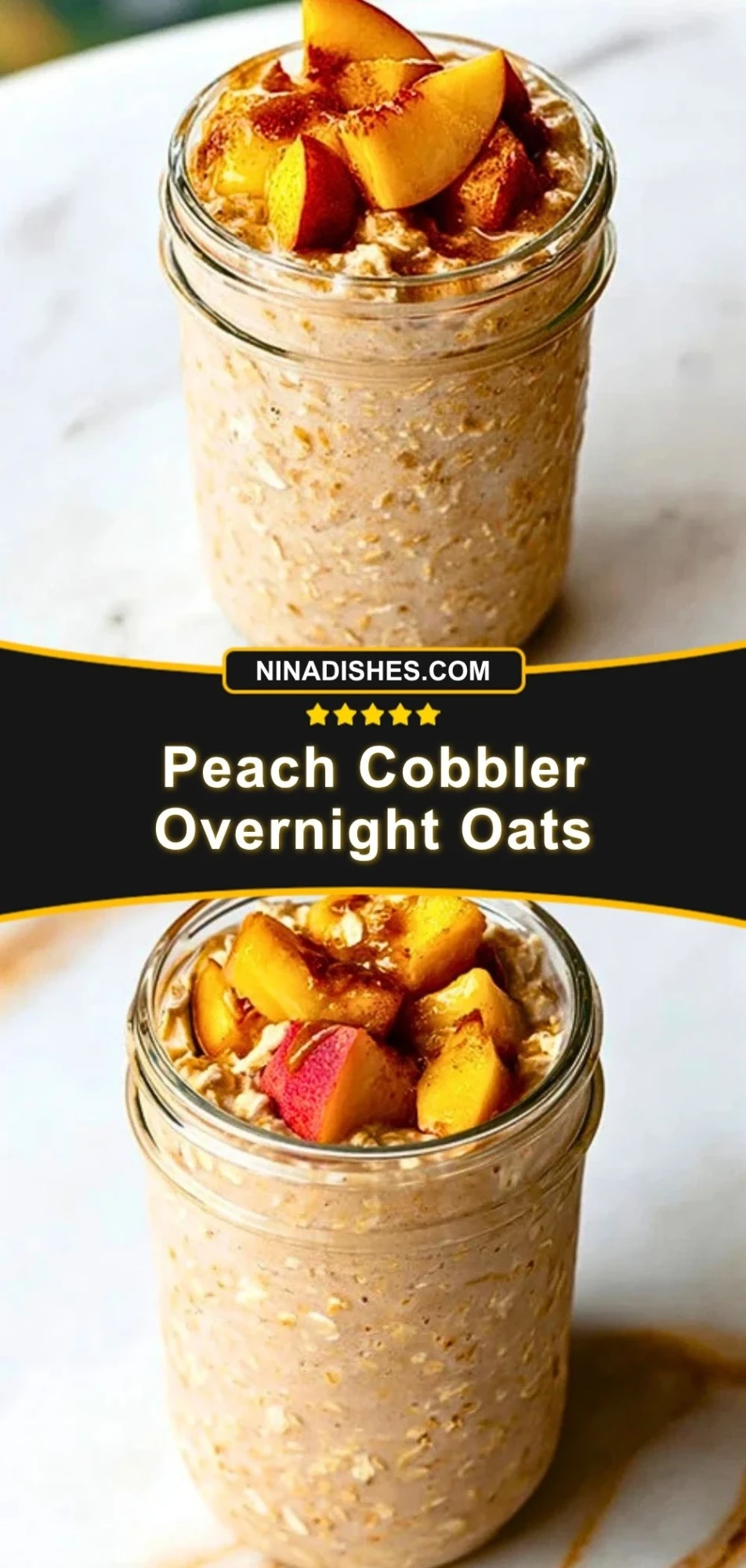 Peach Cobbler Overnight Oats (3)