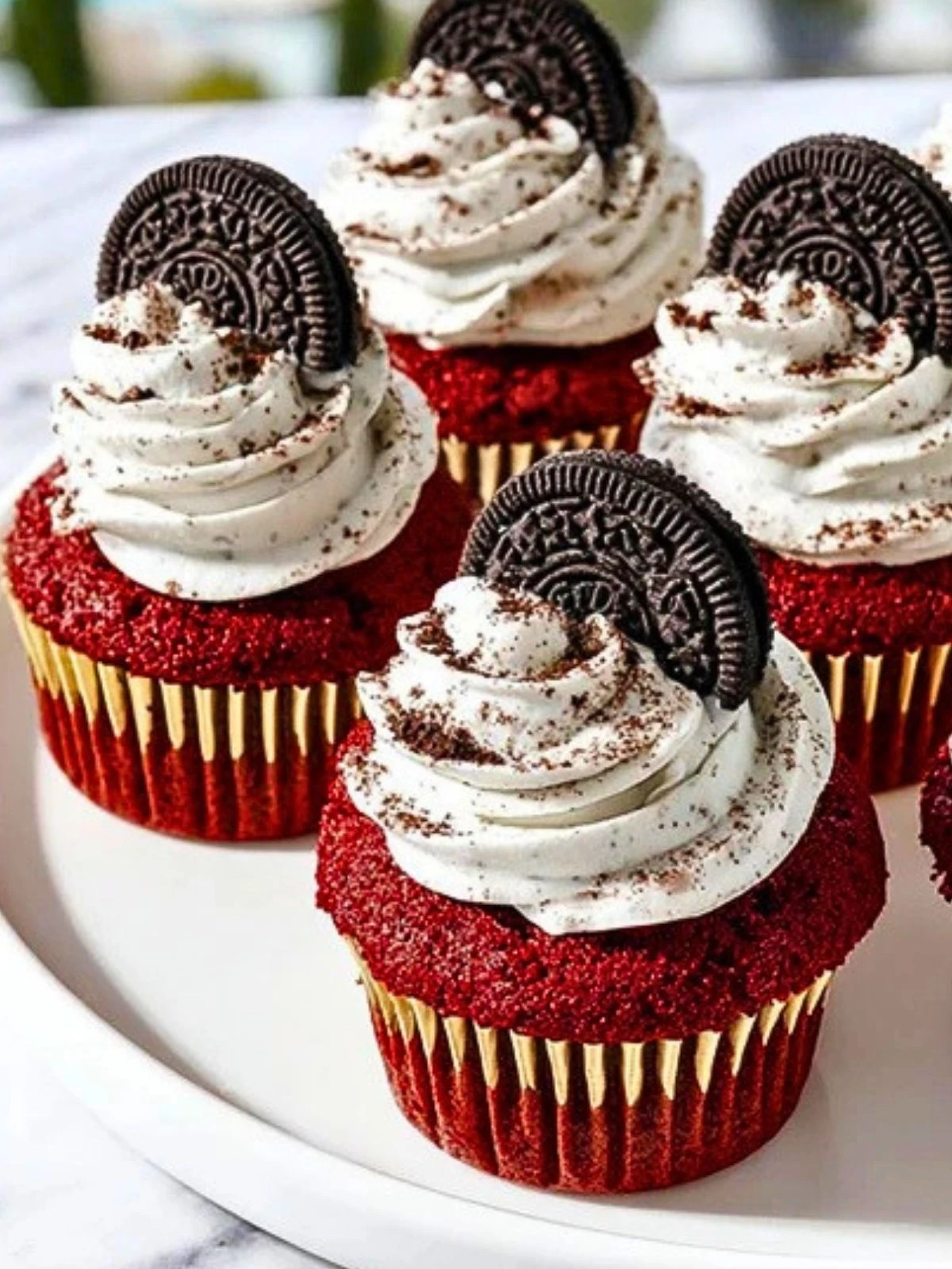Soft And Rich Red Velvet Oreo Cupcakes (1)