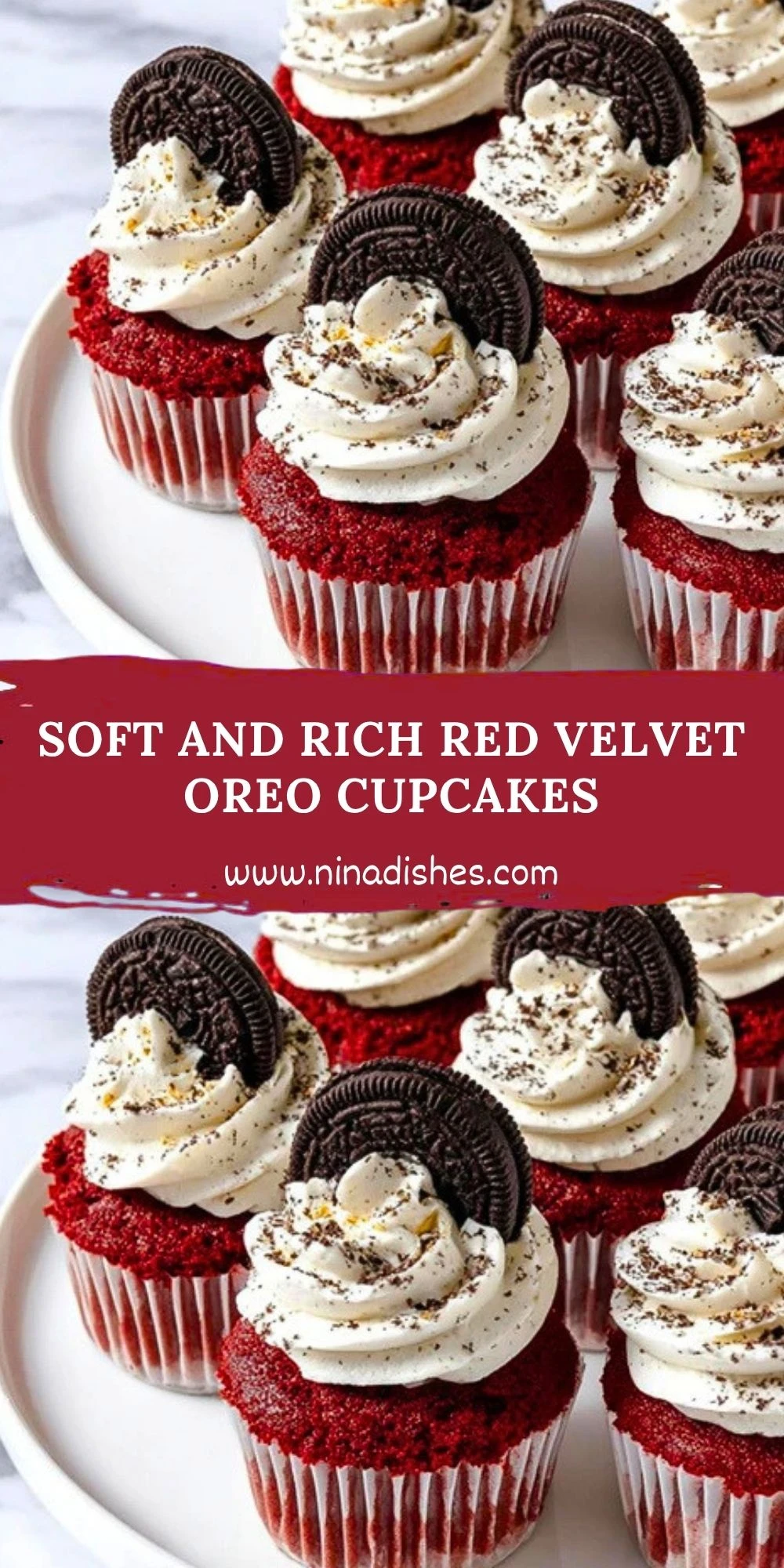 Soft And Rich Red Velvet Oreo Cupcakes (2)