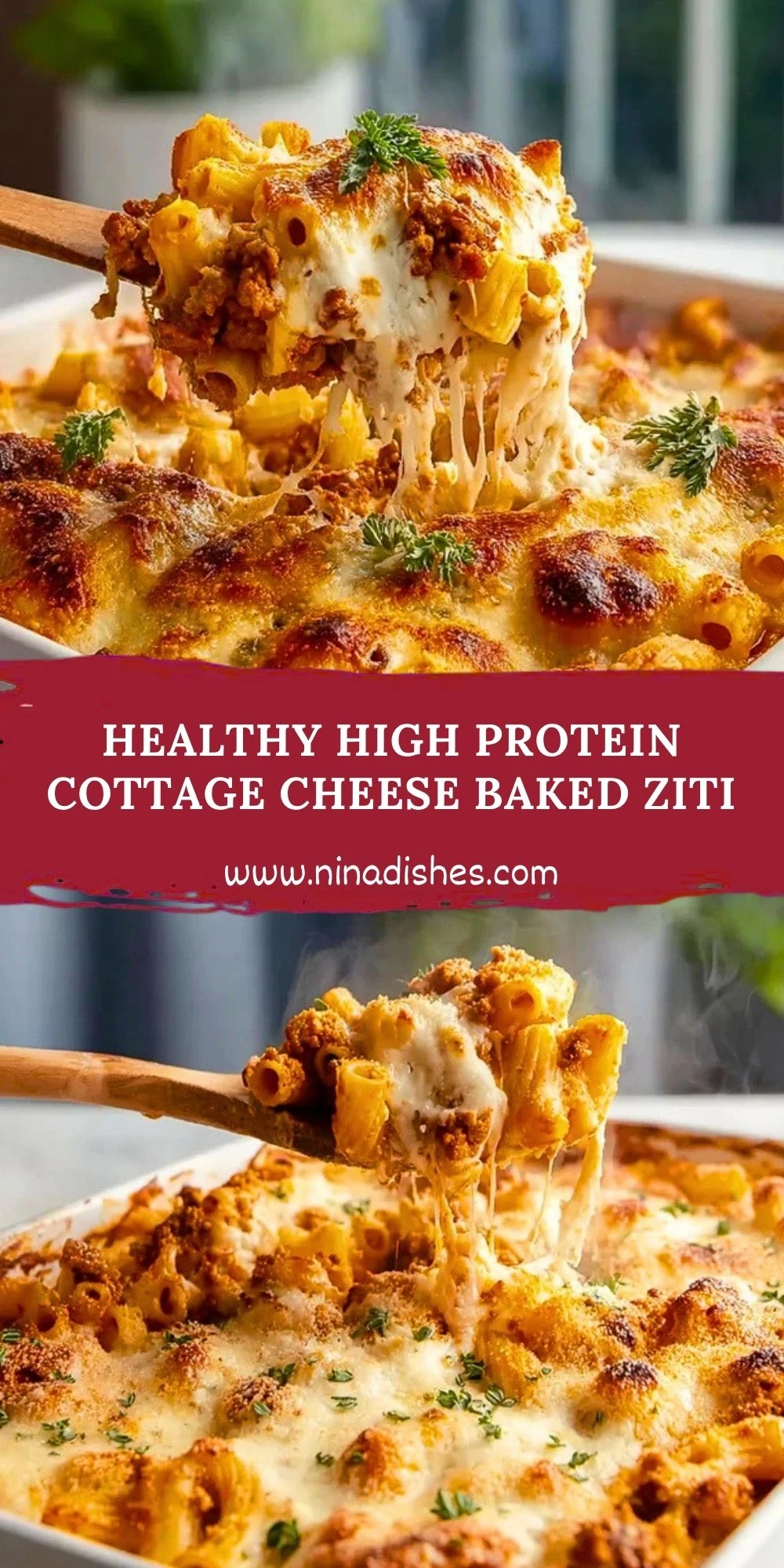 Healthy High Protein Cottage Cheese Baked Ziti (2)