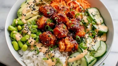 Spicy Salmon Rice Bowls
