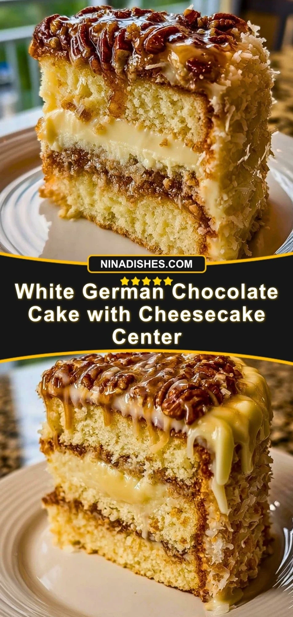 White German Chocolate Cake with Cheesecake Center (2)