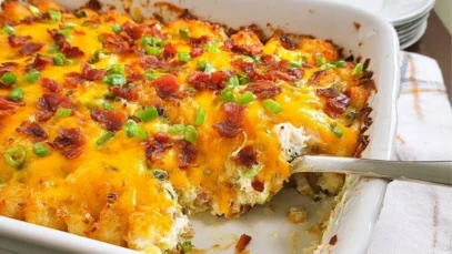 Cheesy Chicken Tater Tot Casserole