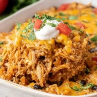Chicken Enchilada Rice Casserole