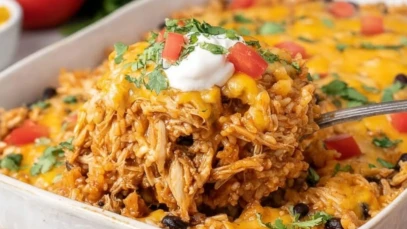 Chicken Enchilada Rice Casserole